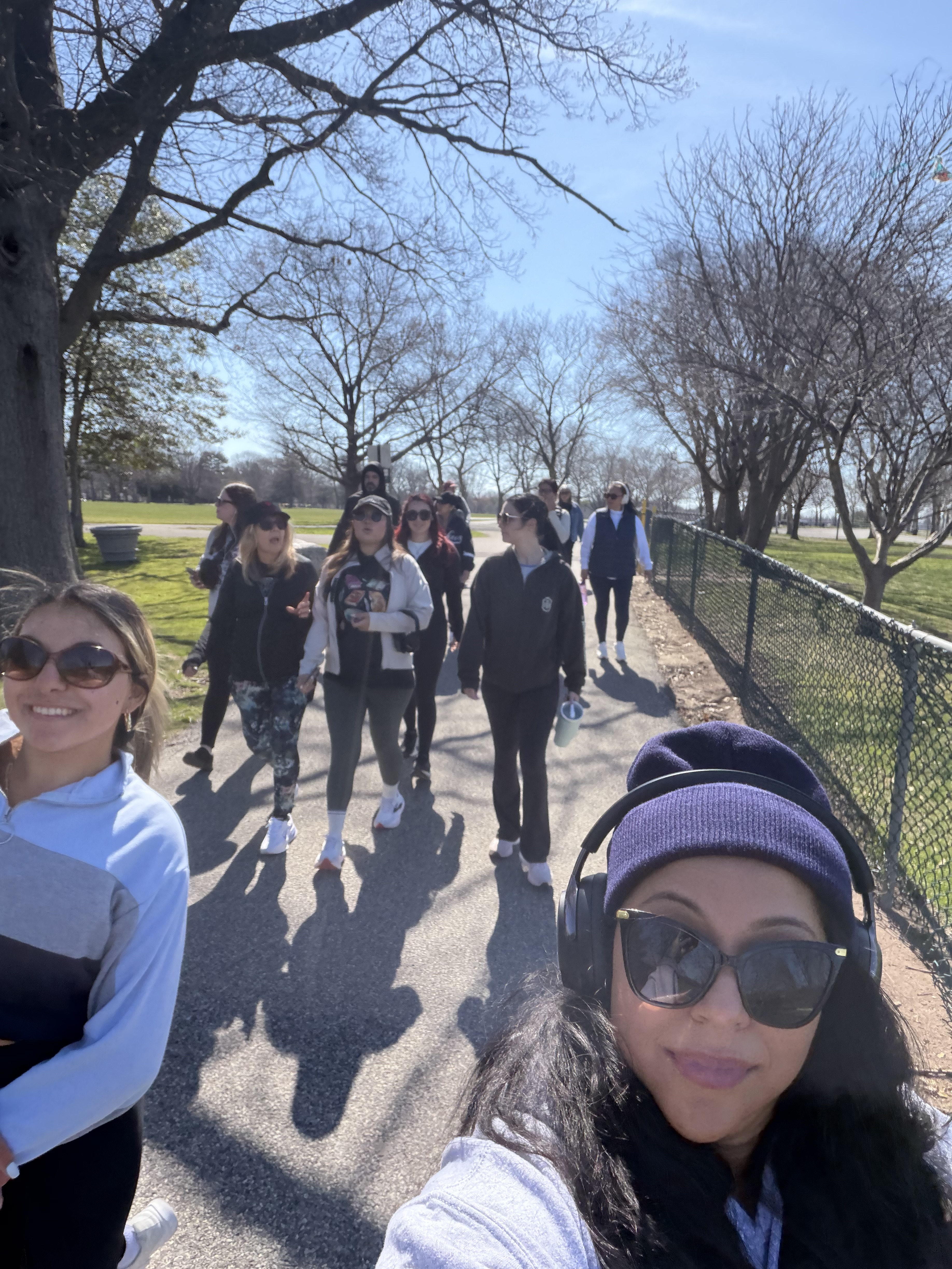 Members walking together
